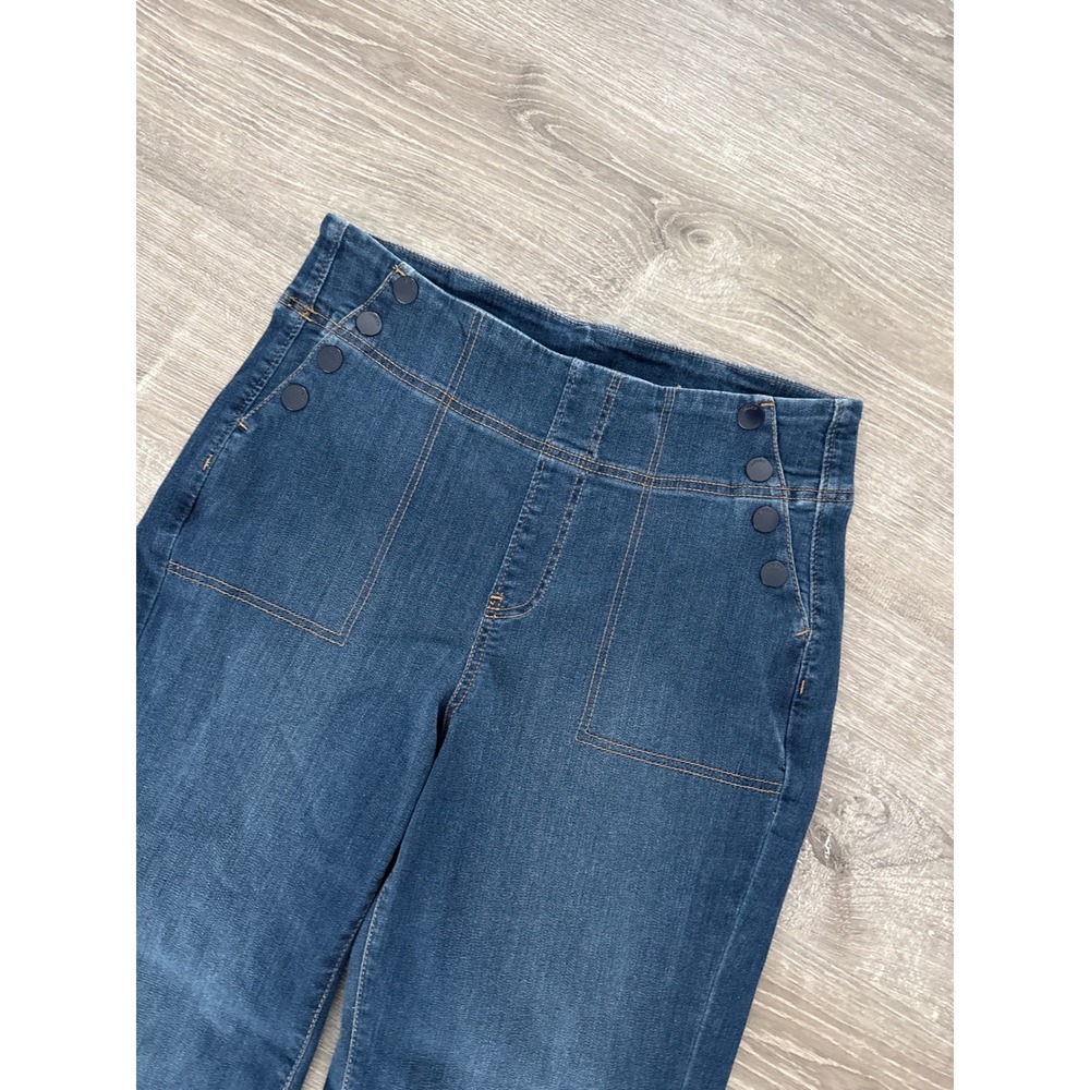 Chico's Indigo Flare Wide-Leg Jeans - Picture 2 of 6